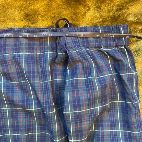 NWT Bailey 44 SZ L Navy Plaid Twin Fin Off the Shoulder Top! - Picture 6 of 14